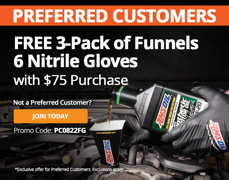 Free 3-Pack of Funnels, 6 Nitrile Gloves with $75 Purchase